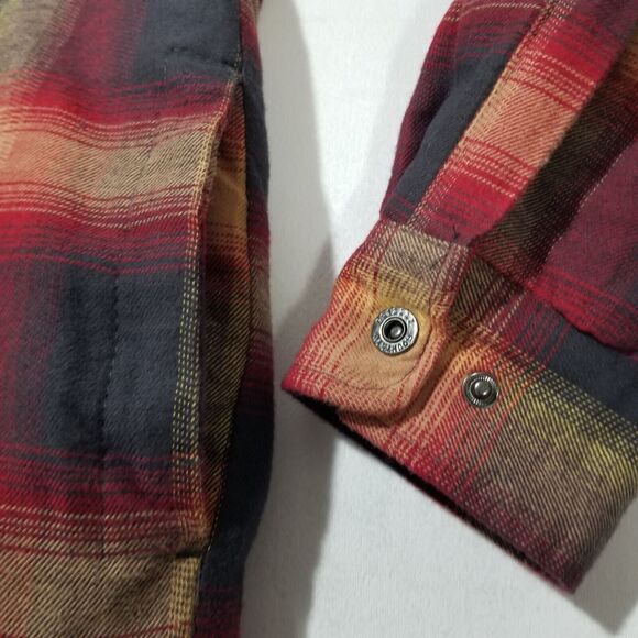 Grizzly Mountain Shirt Mens Medium Plaid Flannel Thermal Lined Jacket Snap Up - Picture 5 of 10